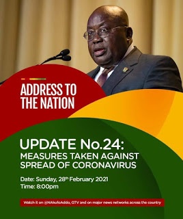FULL SPEECH: Prez. Akufo Addo Update No. 24 Address To The Nation
