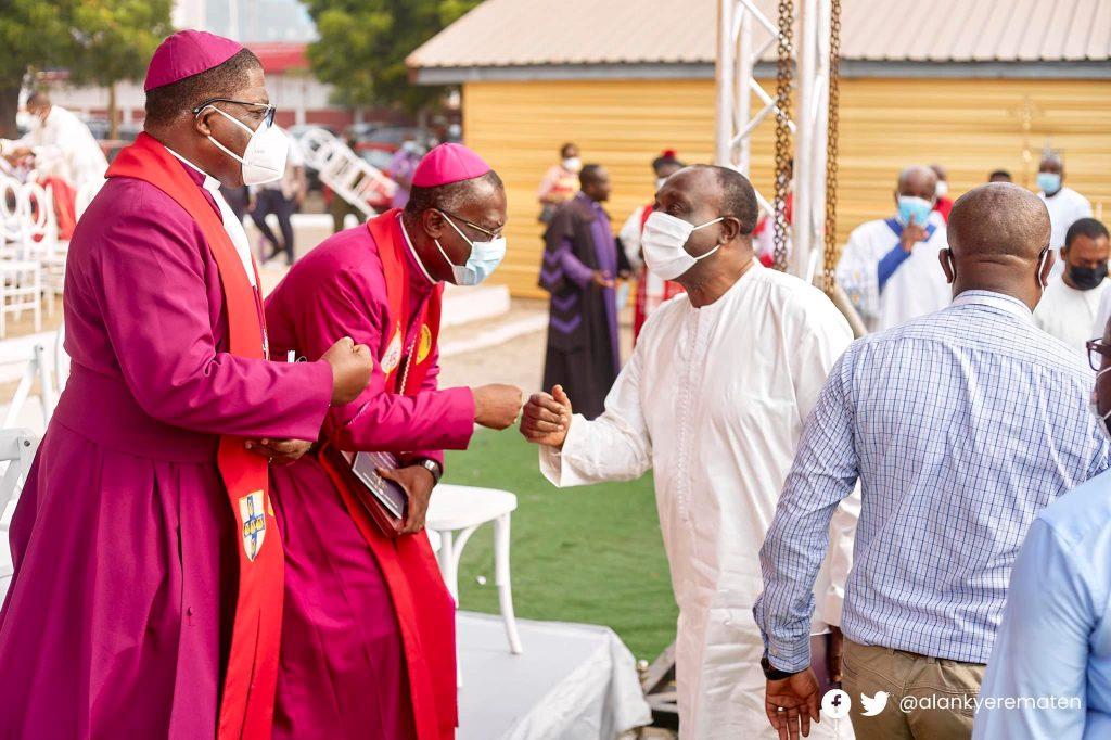 Alan Kyerematen and Wife Patricia at the Consecration of Very Reverend Dr. George Kotei Neequaye, as Suffragan Bishop of the Accra Diocese of the Anglican Church.